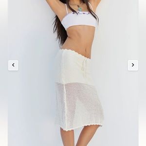 Frankie’s Bikinis Collette Crochet Midi Skirt